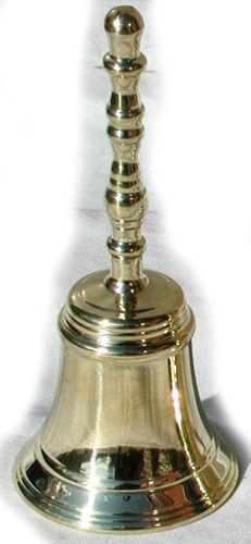 * Campanella 16cm ottone lucido campana da scrivania a mano