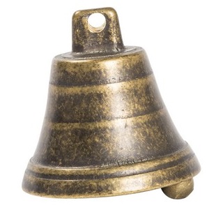 Campanellino ottone brunito campana da scrivania campanello