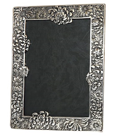 Portafoto cornice 21cm fiori liberty porta foto silver argento